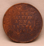 Quarter Anna 1901 Victoria Express Copper Coin