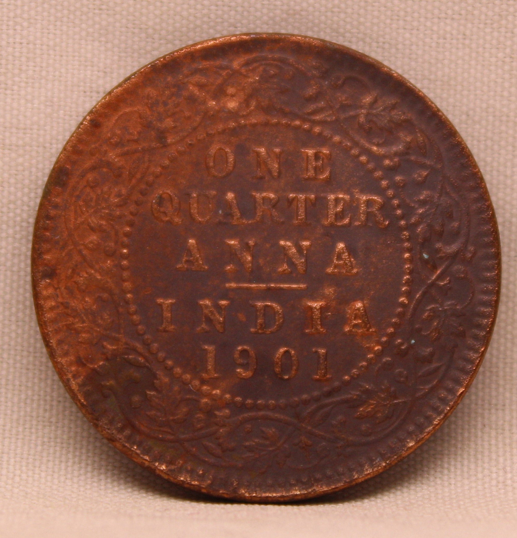 Quarter Anna 1901 Victoria Express Copper Coin