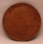 1/12 Anna Coin of Victoria Queen of Calcutta Mint of 1905 Copper
