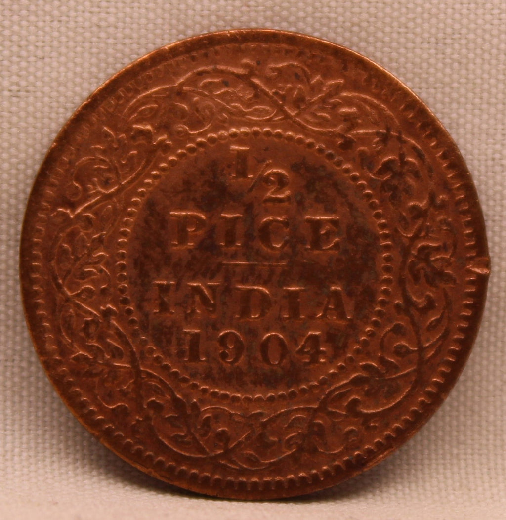 Half Pice Coin of King Edward VII of Calcutta Mint of 1904