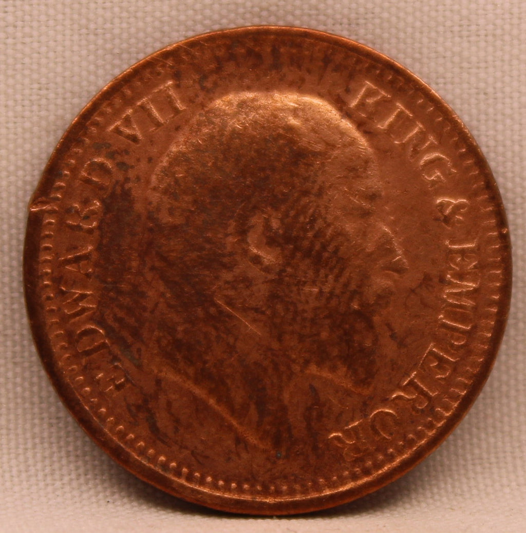 Half Pice Coin of King Edward VII of Calcutta Mint of 1904