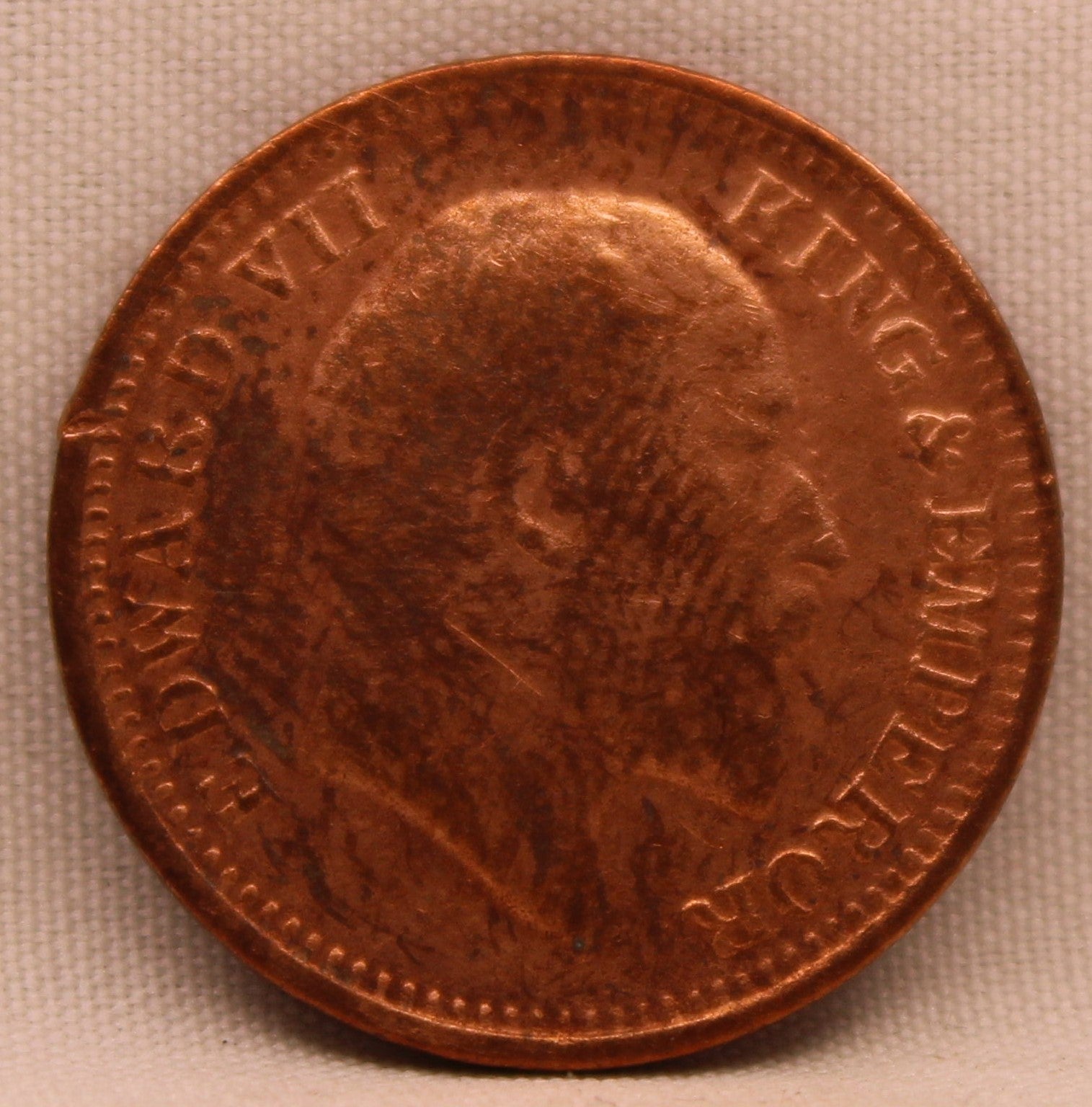 Half Pice Coin of King Edward VII of Calcutta Mint of 1904
