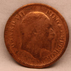 Half Pice Coin of King Edward VII of Calcutta Mint of 1905