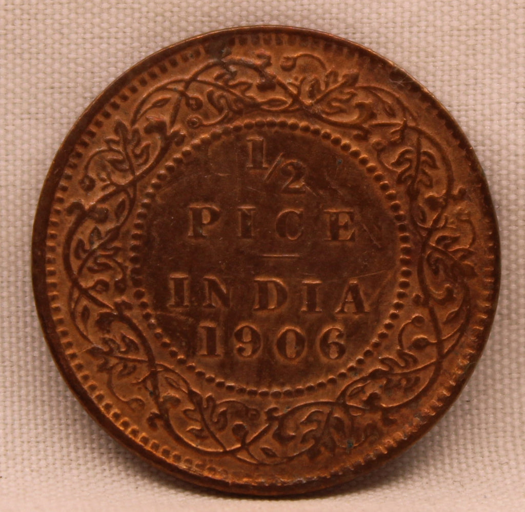 Half Pice Coin of King Edward VII of Calcutta Mint of 1906