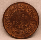 Half Pice Coin of King Edward VII of Calcutta Mint of 1906