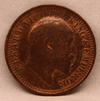 Half Pice Coin of King Edward VII of Calcutta Mint of 1906