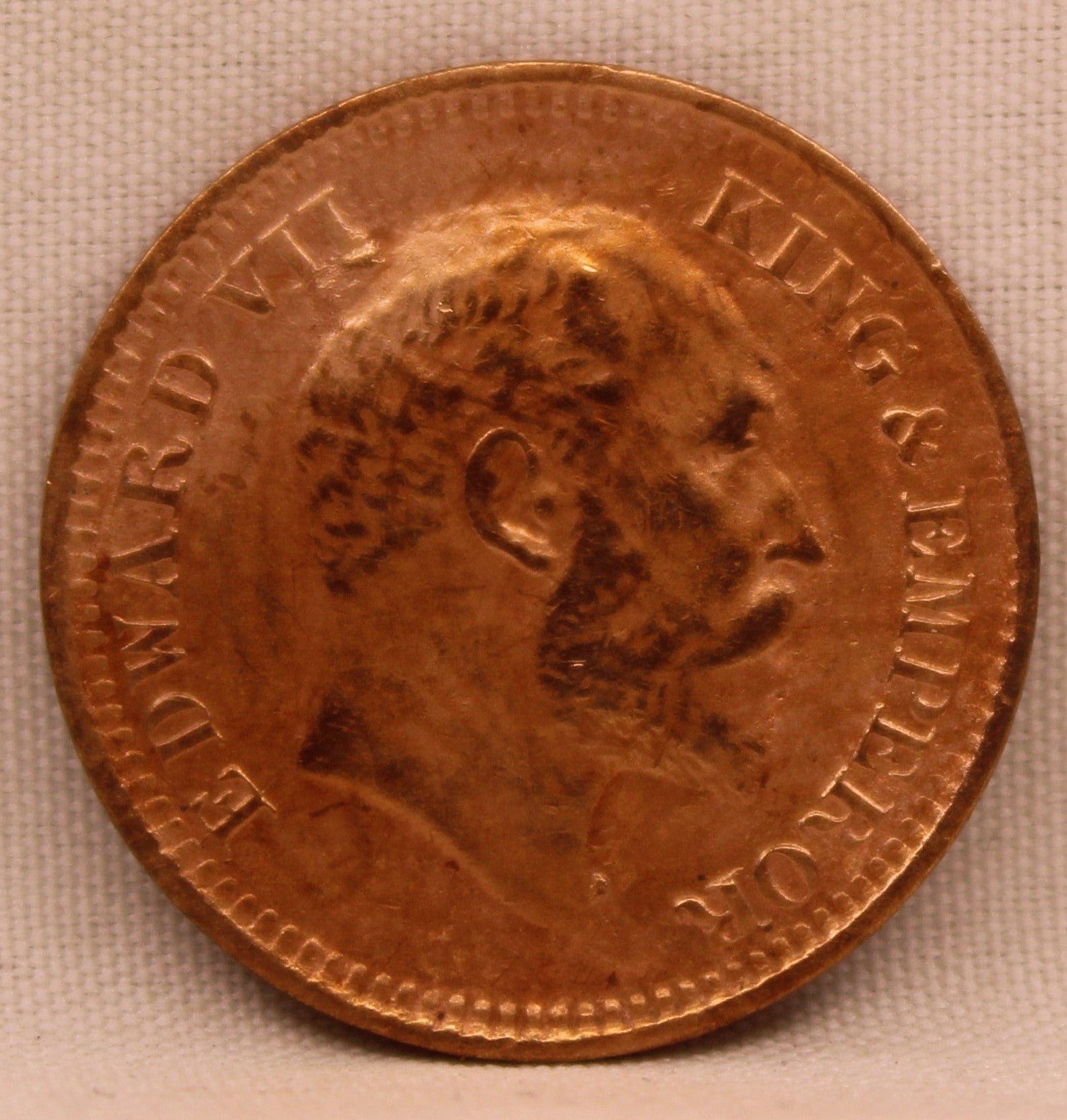 Half Pice Coin of King Edward VII of Calcutta Mint of 1907