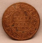 Half Pice Coin of King Edward VII of Calcutta Mint of 1909