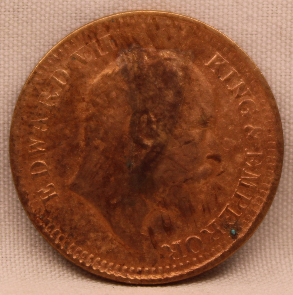 Half Pice Coin of King Edward VII of Calcutta Mint of 1909