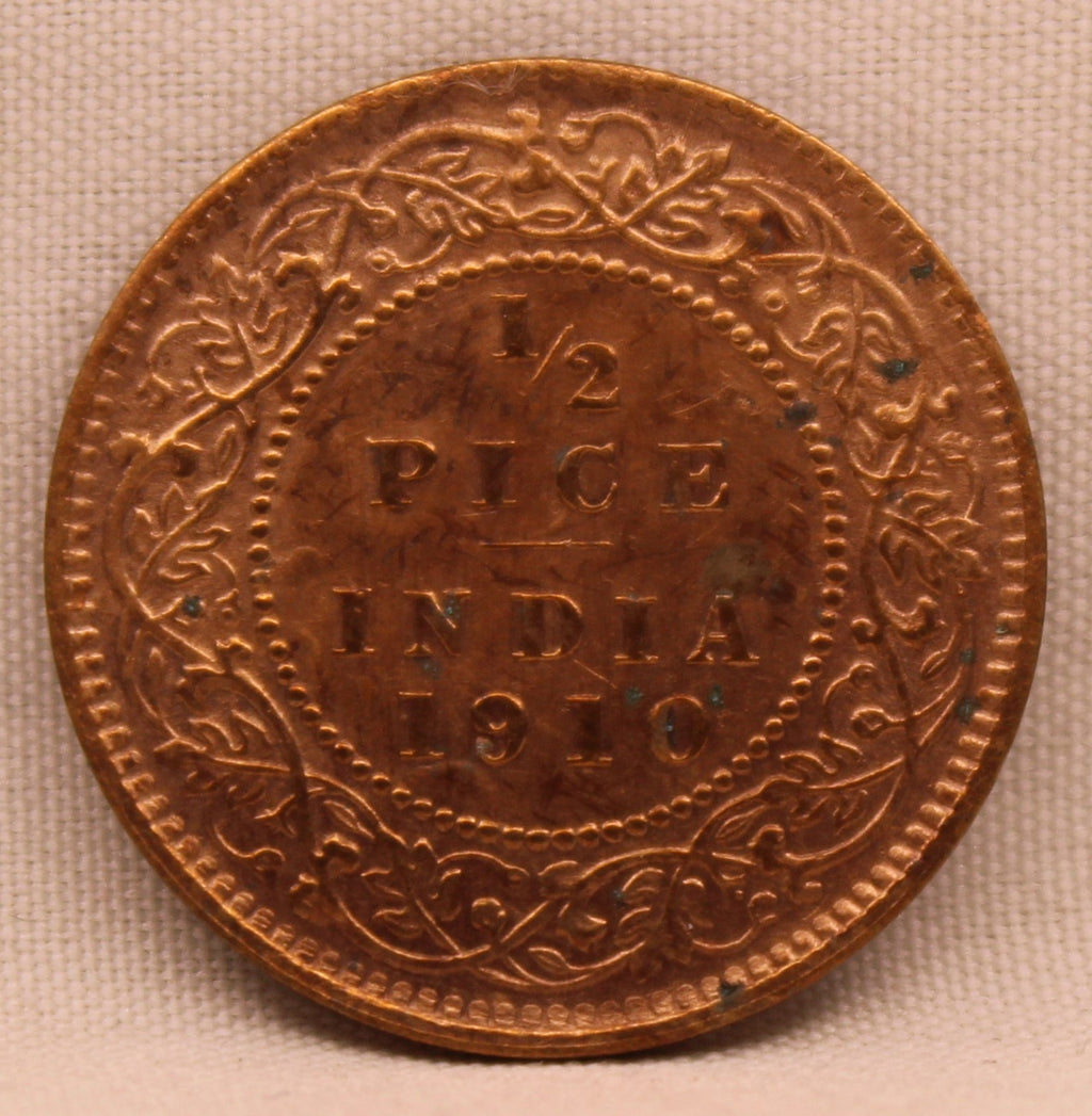 Half Pice Coin of King Edward VII of Calcutta Mint of 1910
