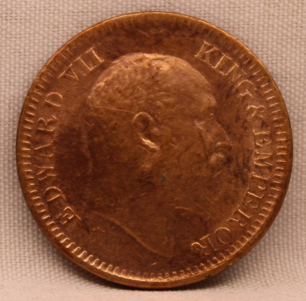 Half Pice Coin of King Edward VII of Calcutta Mint of 1910