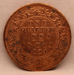 Quarter Anna Coin of King Edward VII of Calcutta Mint of 1904 Copper