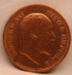 Quarter Anna Coin of King Edward VII of Calcutta Mint of 1904 Copper