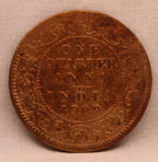 Quarter Anna Coin of King Edward VII of Calcutta Mint of 1909 Copper