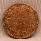 1\12 Anna 1917 George V Bronze coins