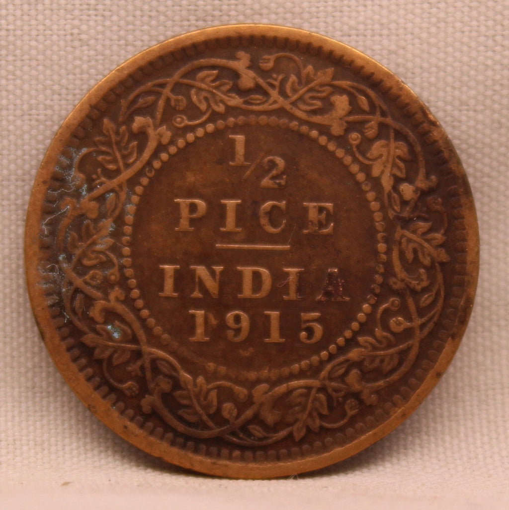 Half Pice 1915 George V Bronze coins