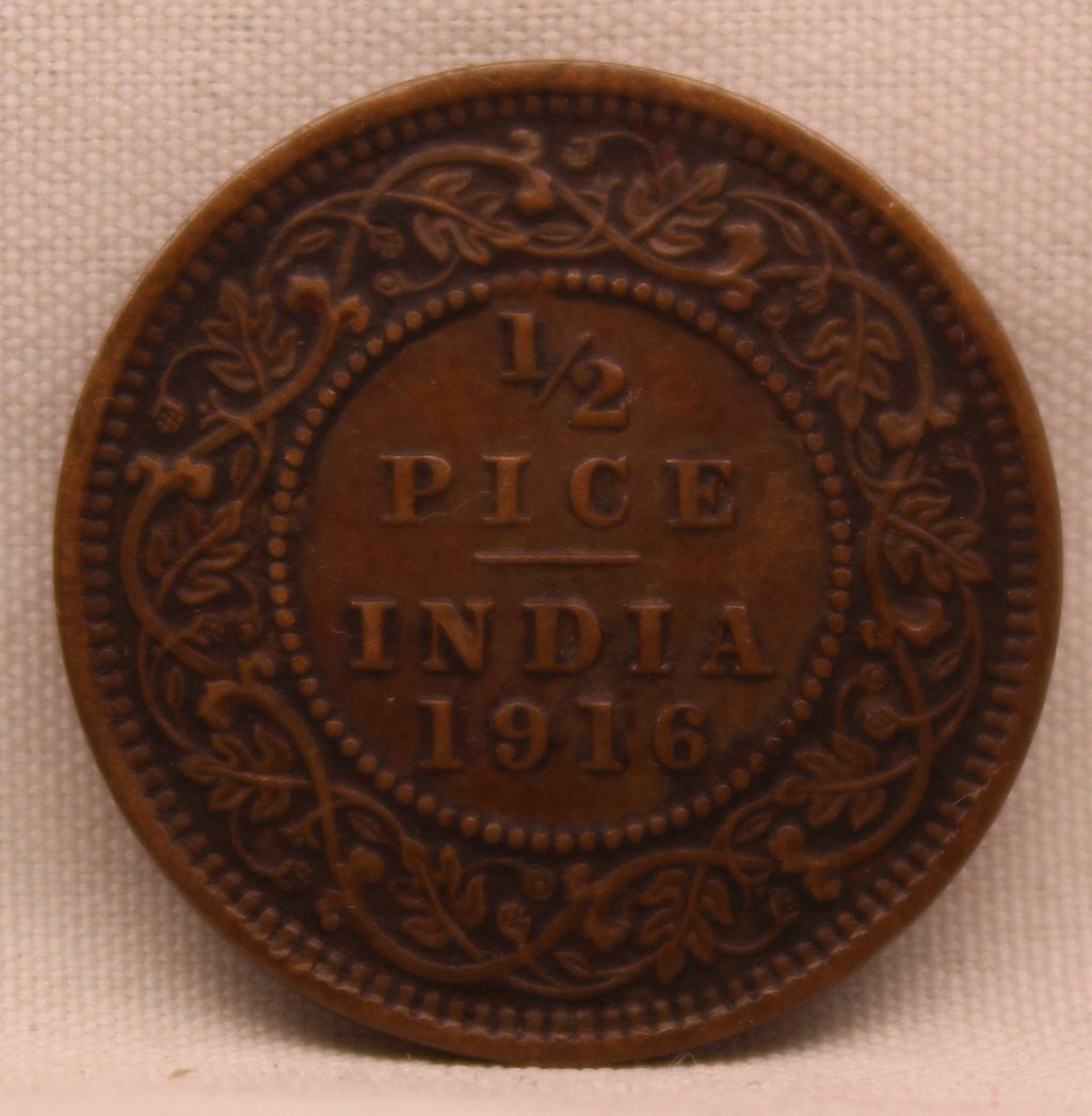 Half Pice 1916 George V Bronze coins