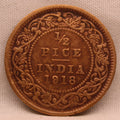 Half Pice 1918 George V Bronze coins