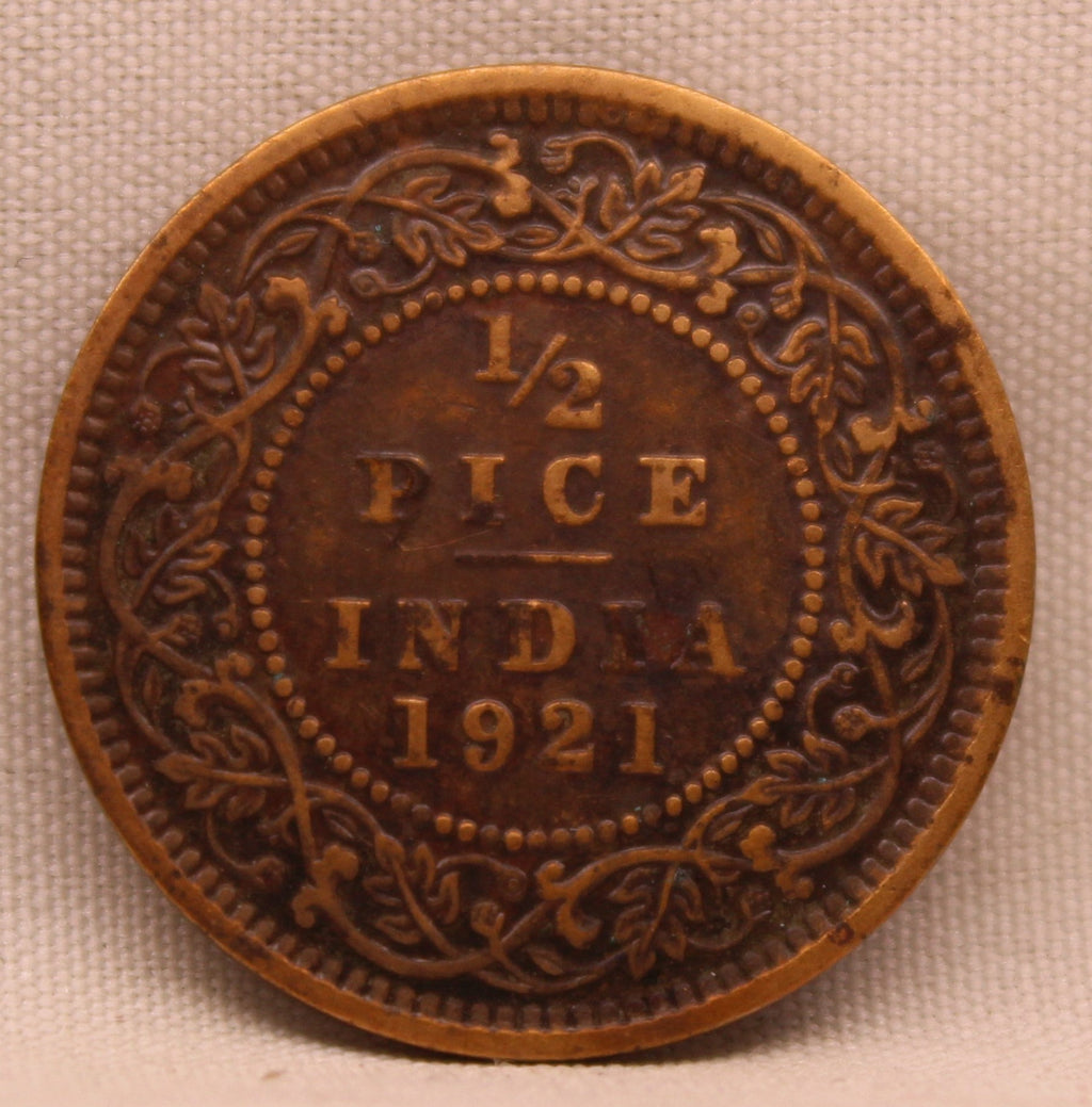Half Pice 1921 George V Bronze coins
