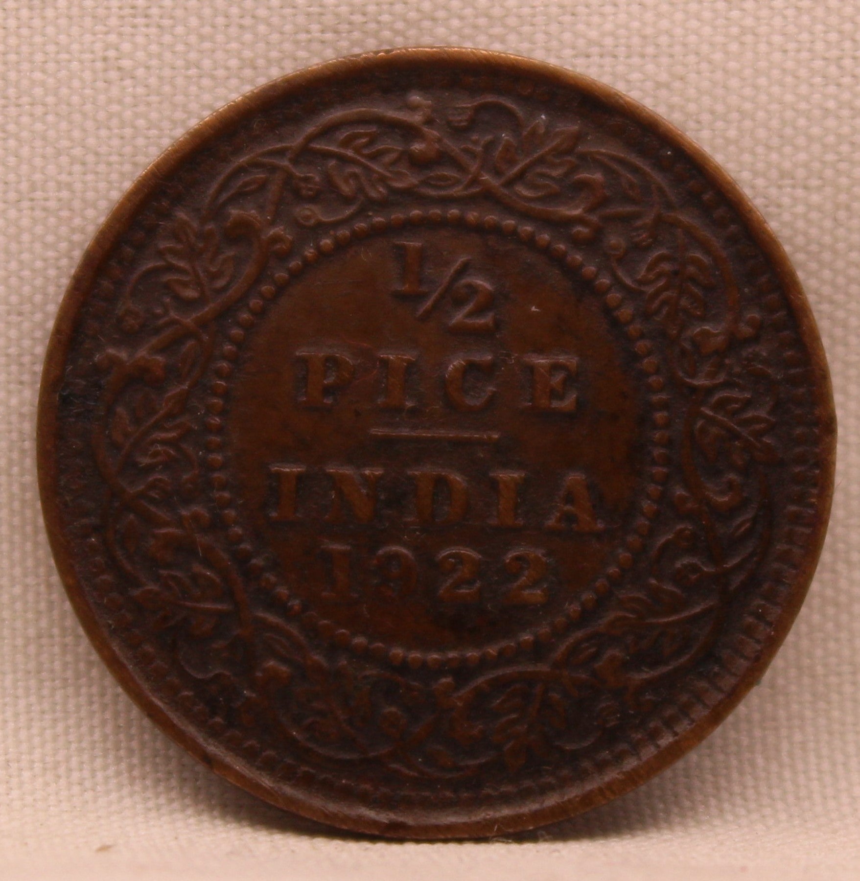 Half Pice 1922 George V Bronze coins