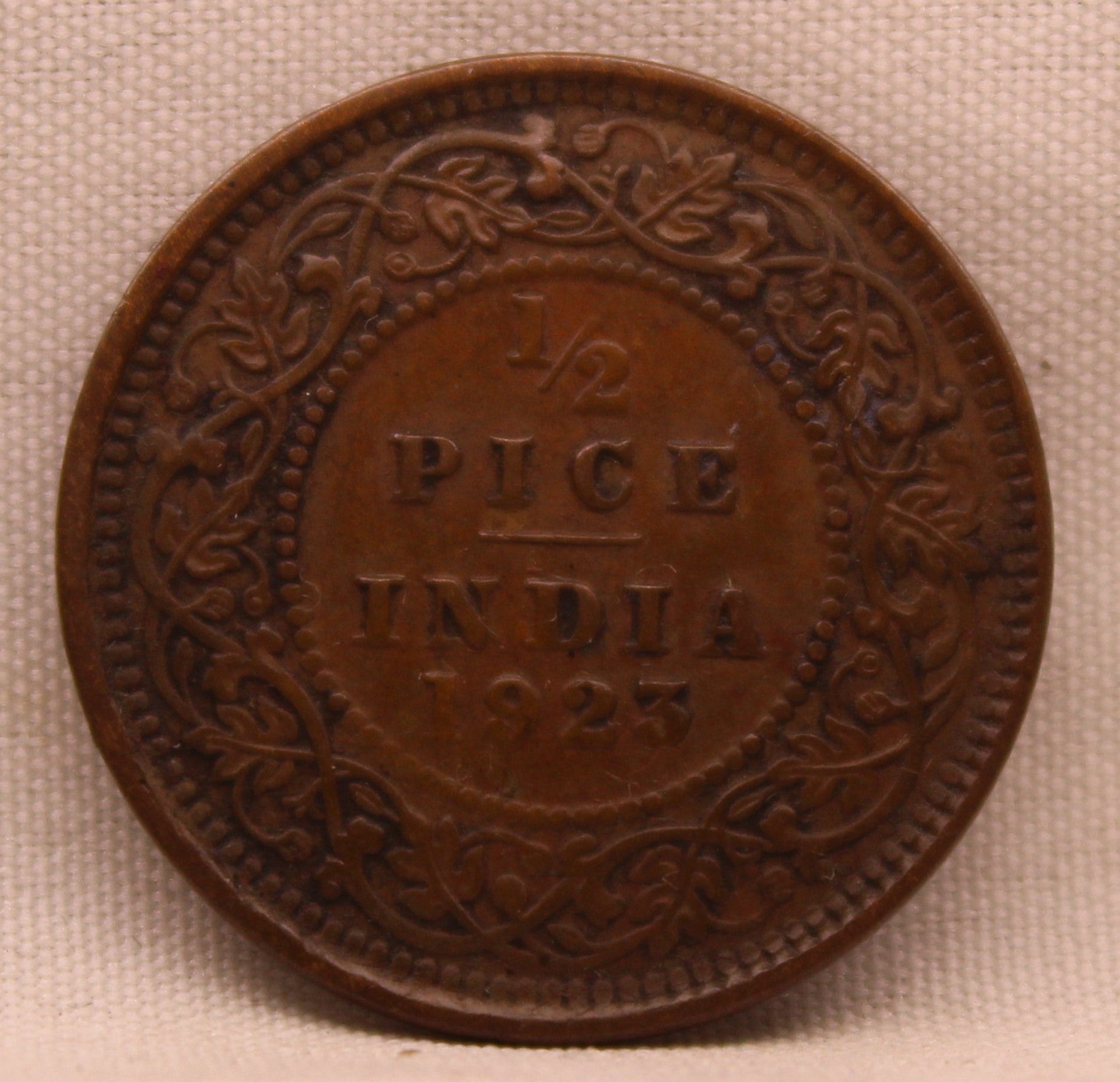 Half Pice 1923 George V Bronze coins