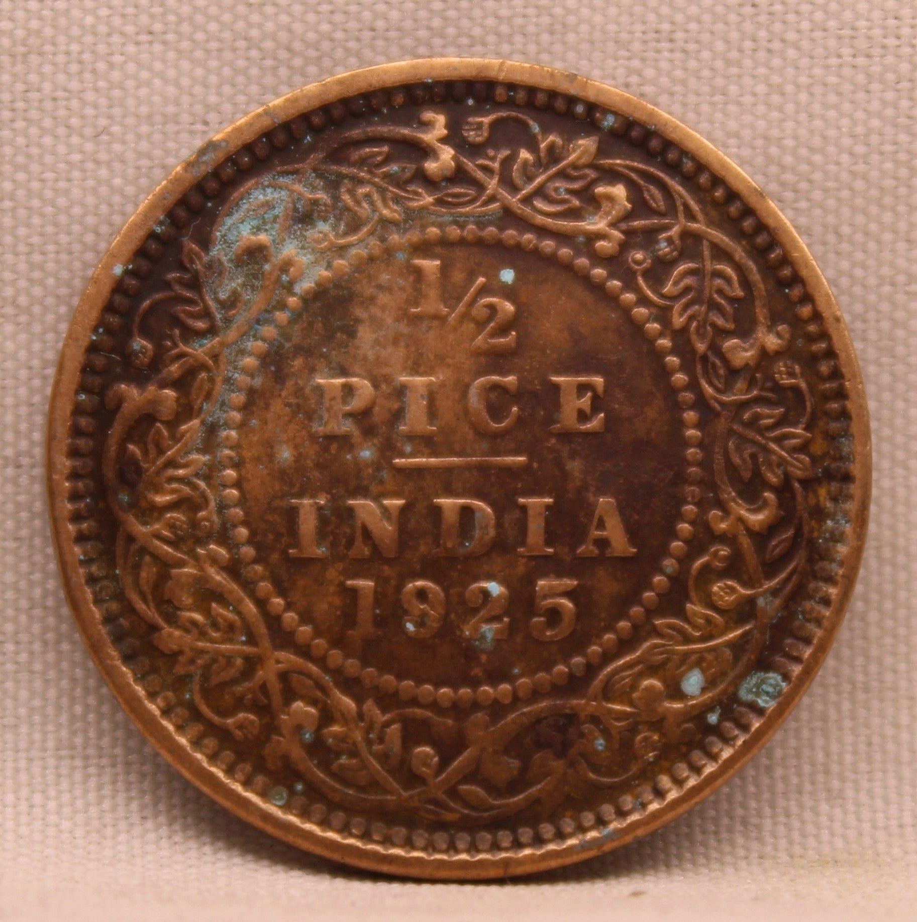 Half Pice 1925 George V Bronze coins
