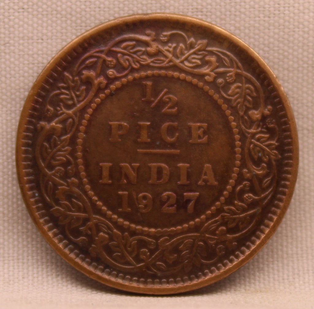 Half Pice 1927George V Bronze coins