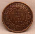 Half Pice 1927George V Bronze coins