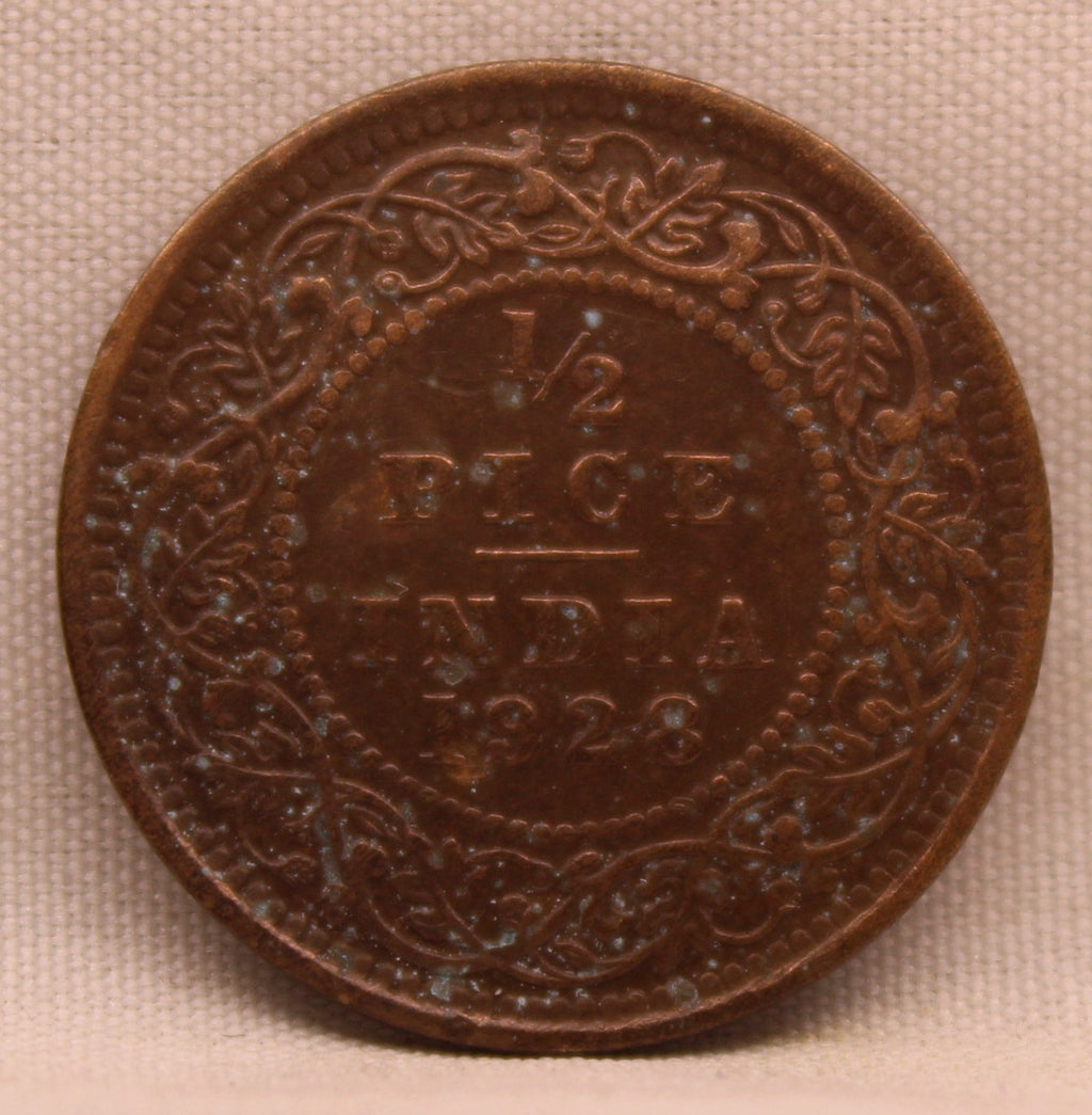Half Pice 1928 George V Bronze coins