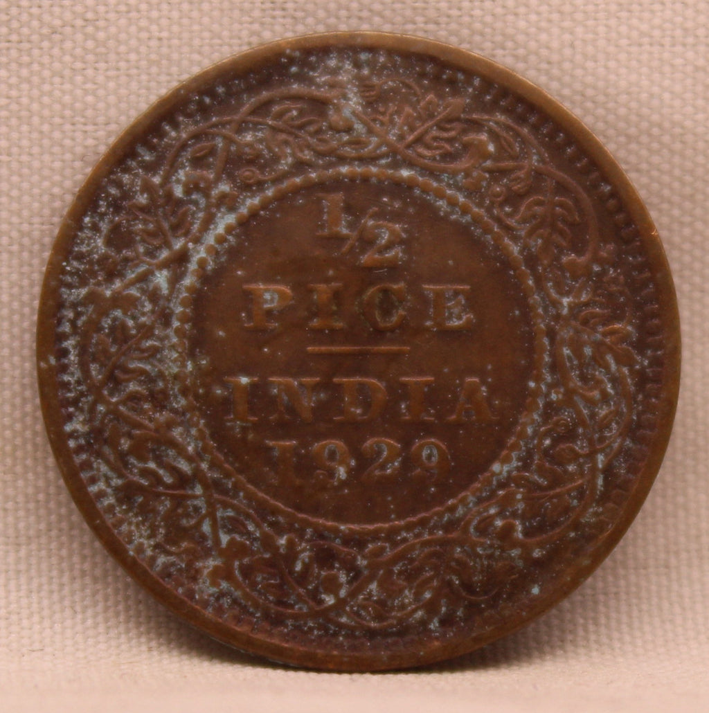 Half Pice 1929 George V Bronze coins