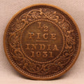 Half Pice 1931 George V Bronze coins