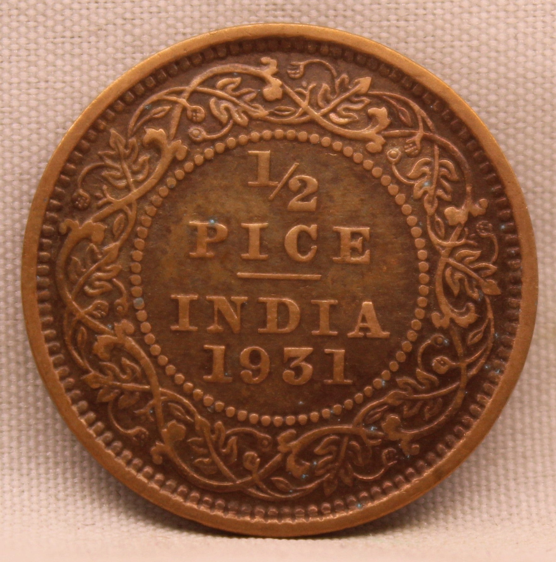 Half Pice 1931 George V Bronze coins