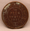 Half Pice 1933 George V Bronze coins