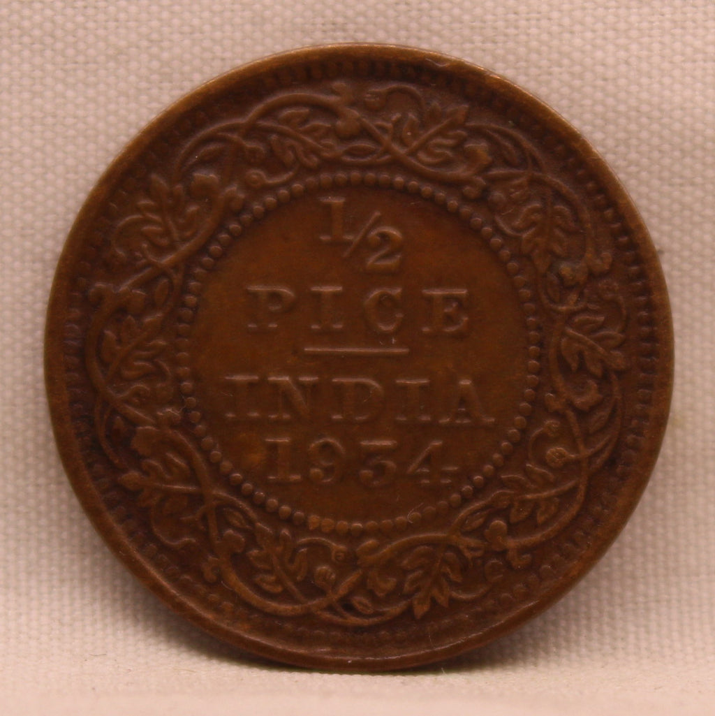 Half Pice 1934 George V Bronze coins