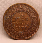 Half Pice 1936 George V Bronze coins