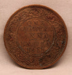 Quarter Anna Coin of King George V of Calcutta Mint of 1911 Bronze
