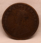 Quarter Anna Coin of King George V of Calcutta Mint of 1912 Bronze