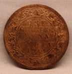 Quarter Anna Coin of King George V of Calcutta Mint of 1914 Bronze