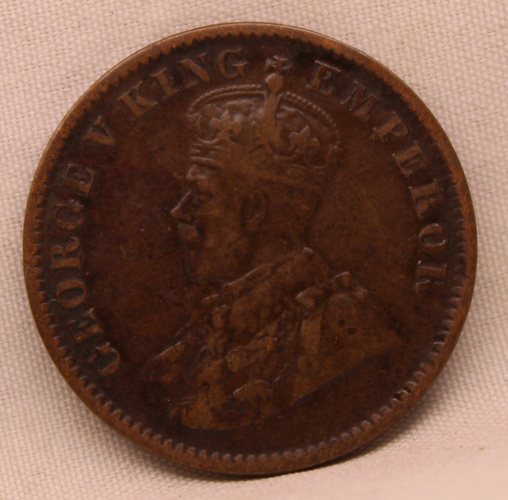 Quarter Anna Coin of King George V of Calcutta Mint of 1917 Bronze