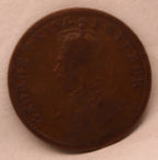 Quarter Anna Coin of King George V of Calcutta Mint of 1918 Bronze