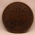 Quarter Anna Coin of King George V of Calcutta Mint of 1919 Bronze