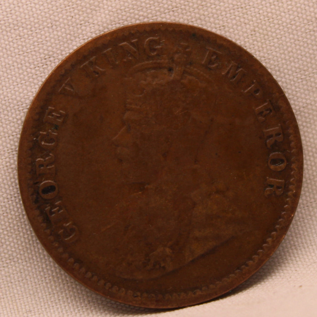 Quarter Anna Coin of King George V of Calcutta Mint of 1920 Bronze