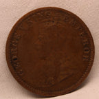 Quarter Anna Coin of King George V of Calcutta Mint of 1920 Bronze