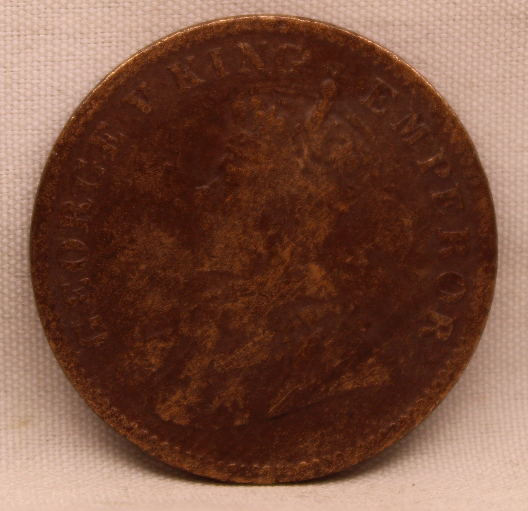 Quarter Anna Coin of King George V of Calcutta Mint of 1929 Bronze