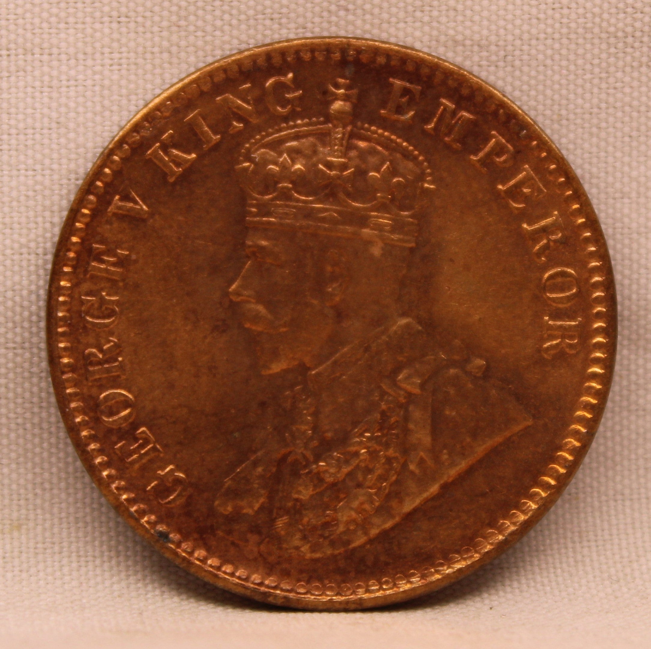Quarter Anna Coin of King George V of Calcutta Mint of 1930 Bronze