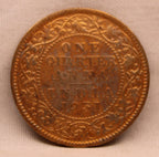 Quarter Anna Coin of King George V of Calcutta Mint of 1931 Bronze
