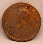 Quarter Anna Coin of King George V of Calcutta Mint of 1931 Bronze