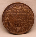Quarter Anna Coin of King George V of Calcutta Mint of 1934 Bronze