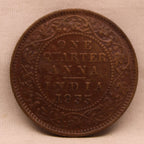 Quarter Anna Coin of King George V of Calcutta Mint of 1935 Bronze