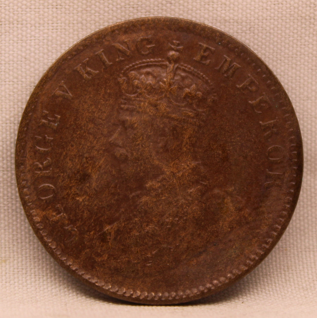 Quarter Anna Coin of King George V of Calcutta Mint of 1935 Bronze